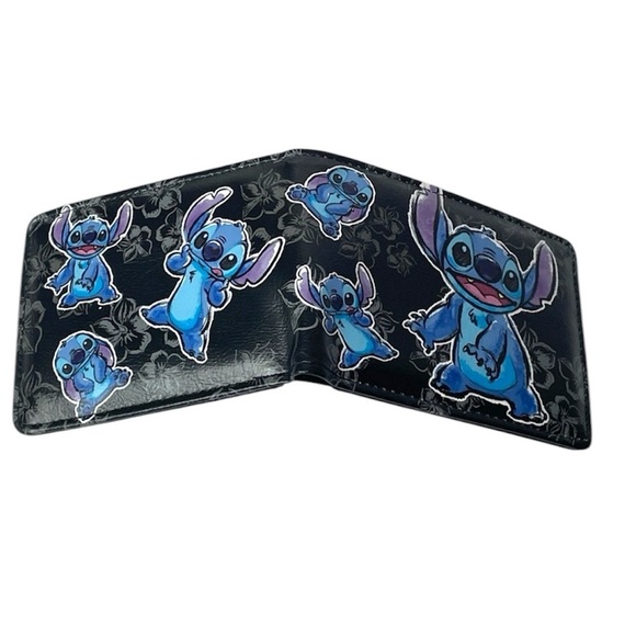 Stitch Disney Bi Fold Vegan Leather Wallet - Picture 1 of 11